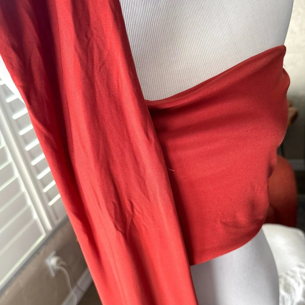 Windsor Orange/red bandeau with removable front tie - Picture 3 of 6